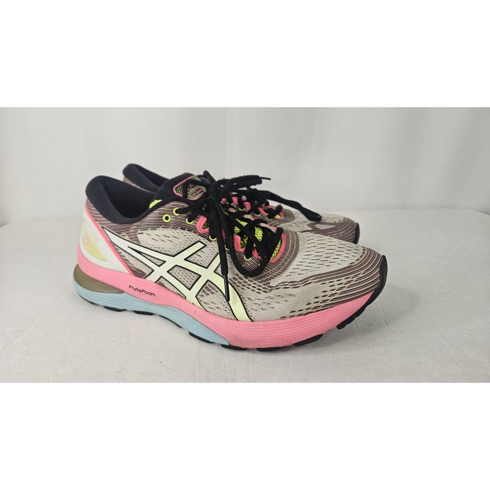 Asics Women's Running Shoes in Pink, Light Blue, Black, Cream